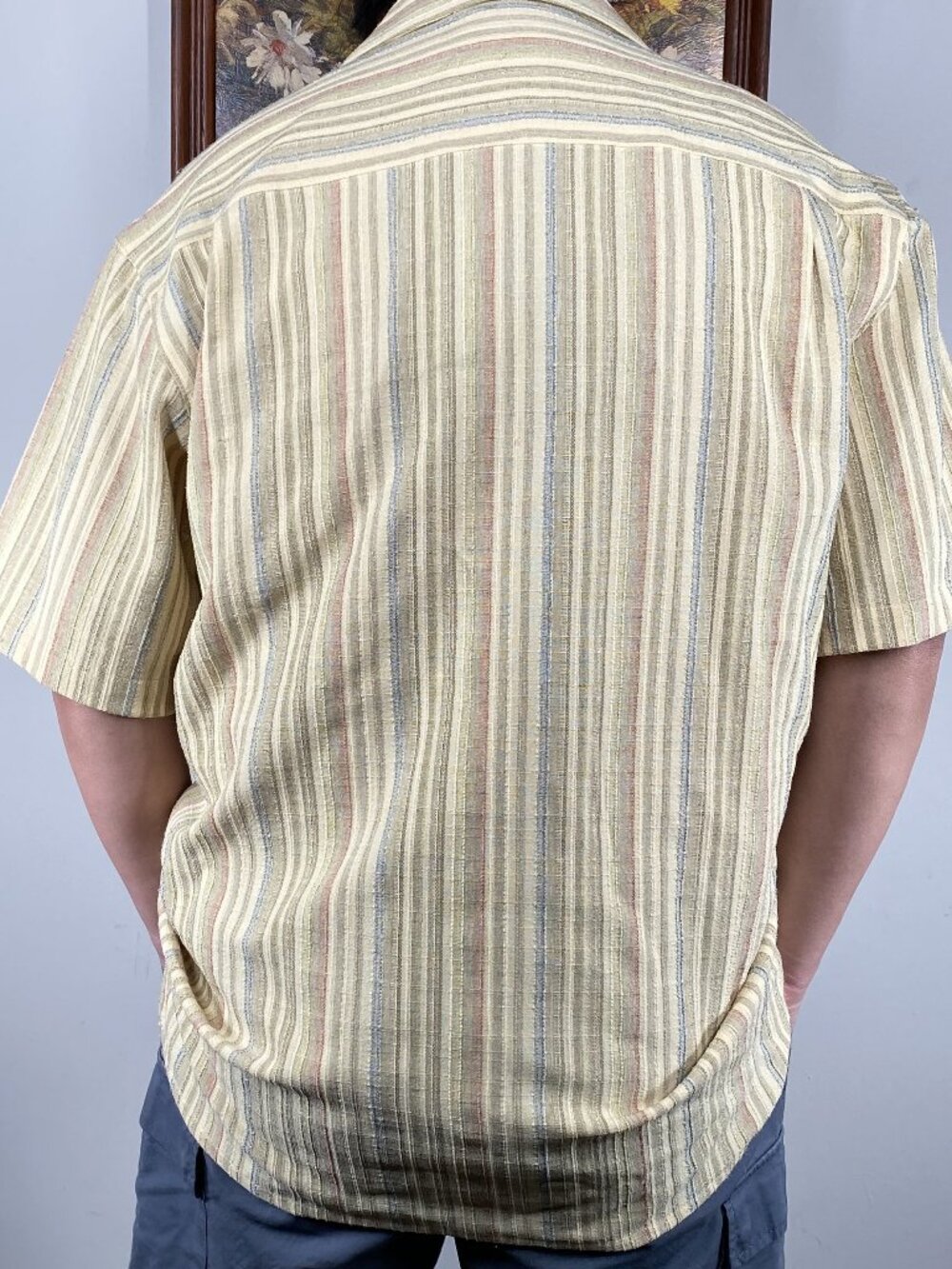 Vintage Club International Polo Shirt Top Men's Large Multicolor Stripes - Picture 3 of 10